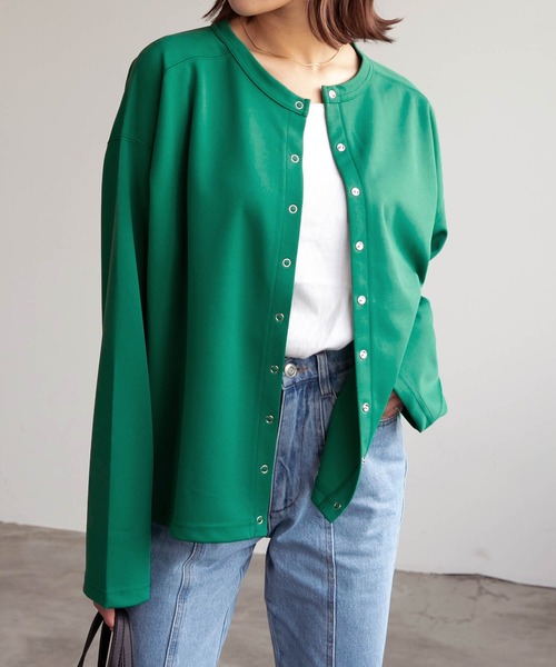 圆环按扣开衫 64