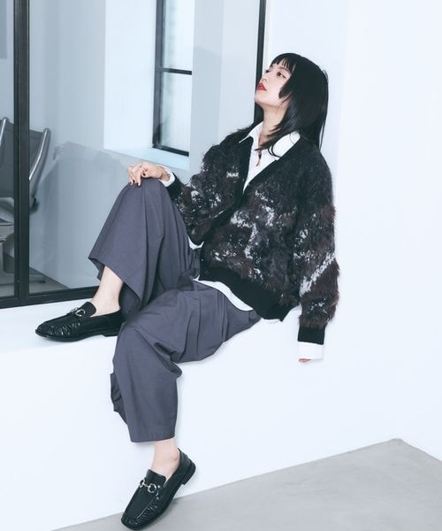 风景图案长毛开衫 21