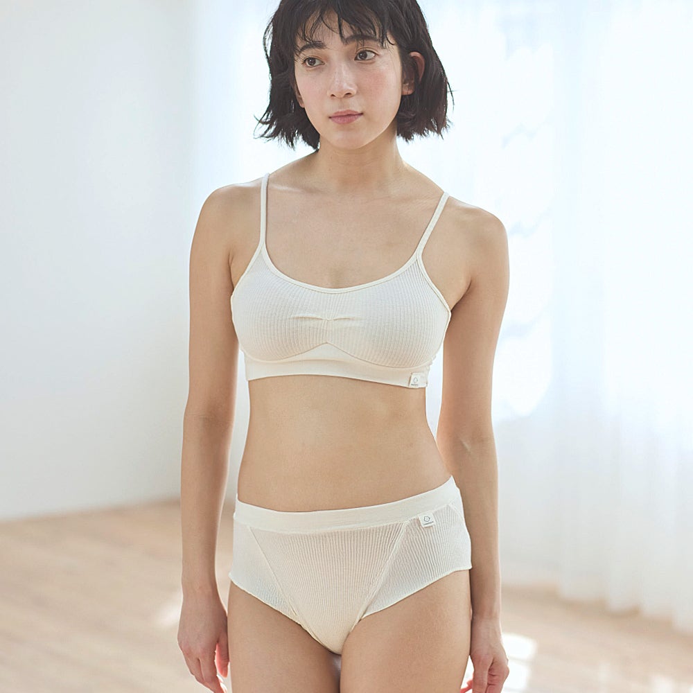 蓬松罗纹 有机棉 软支撑内衣 4