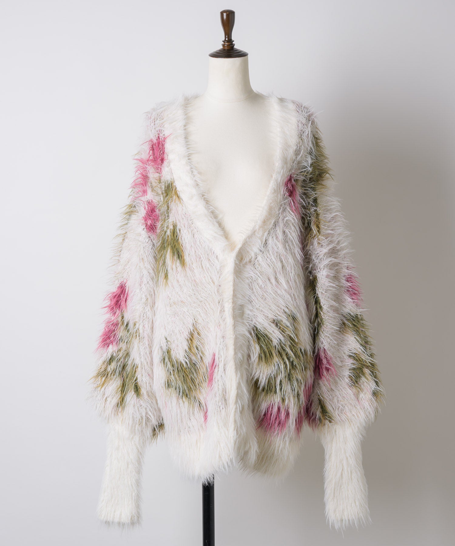 花朵提花羽毛纱针织开衫 4