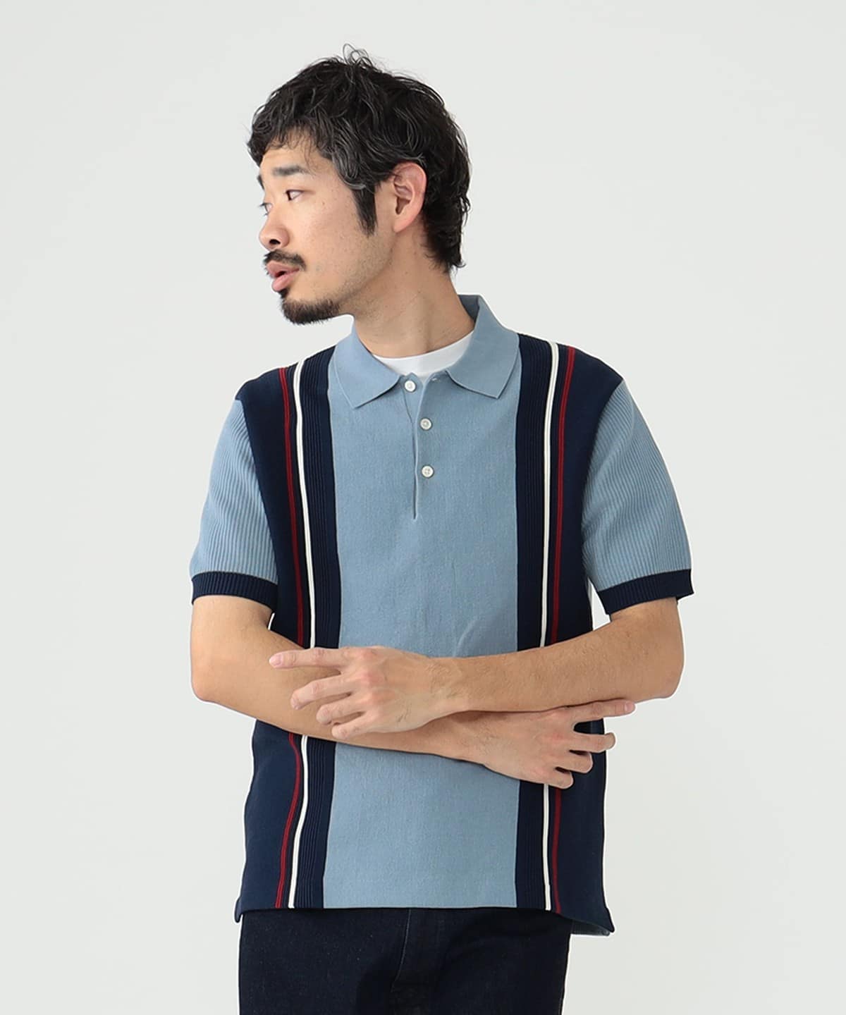 条纹针织Polo衫 13