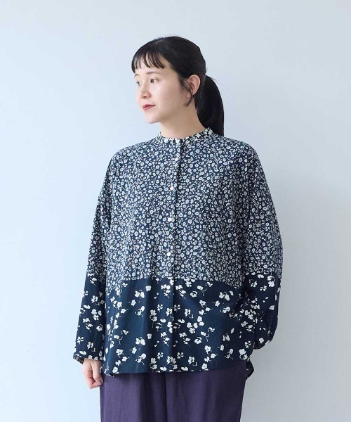 花卉印花拼接衬衫 13