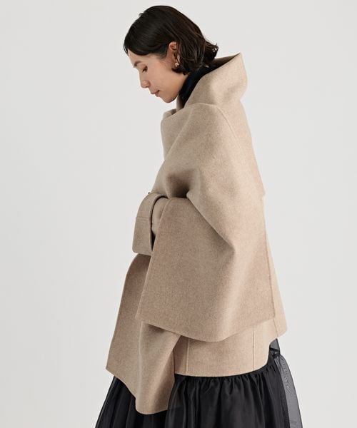 双面短款大衣 附披肩 23