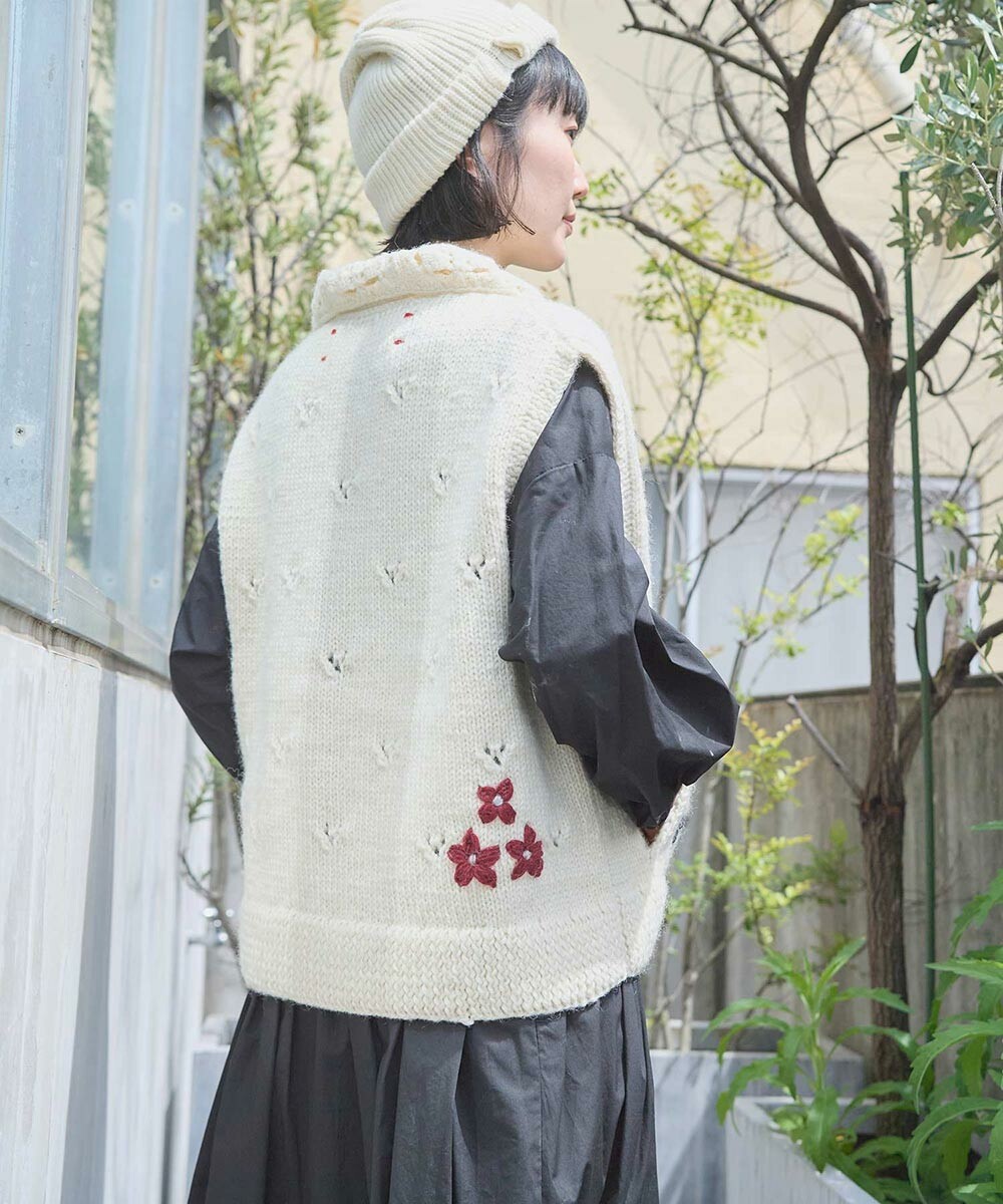 钩针领手工针织马甲 11