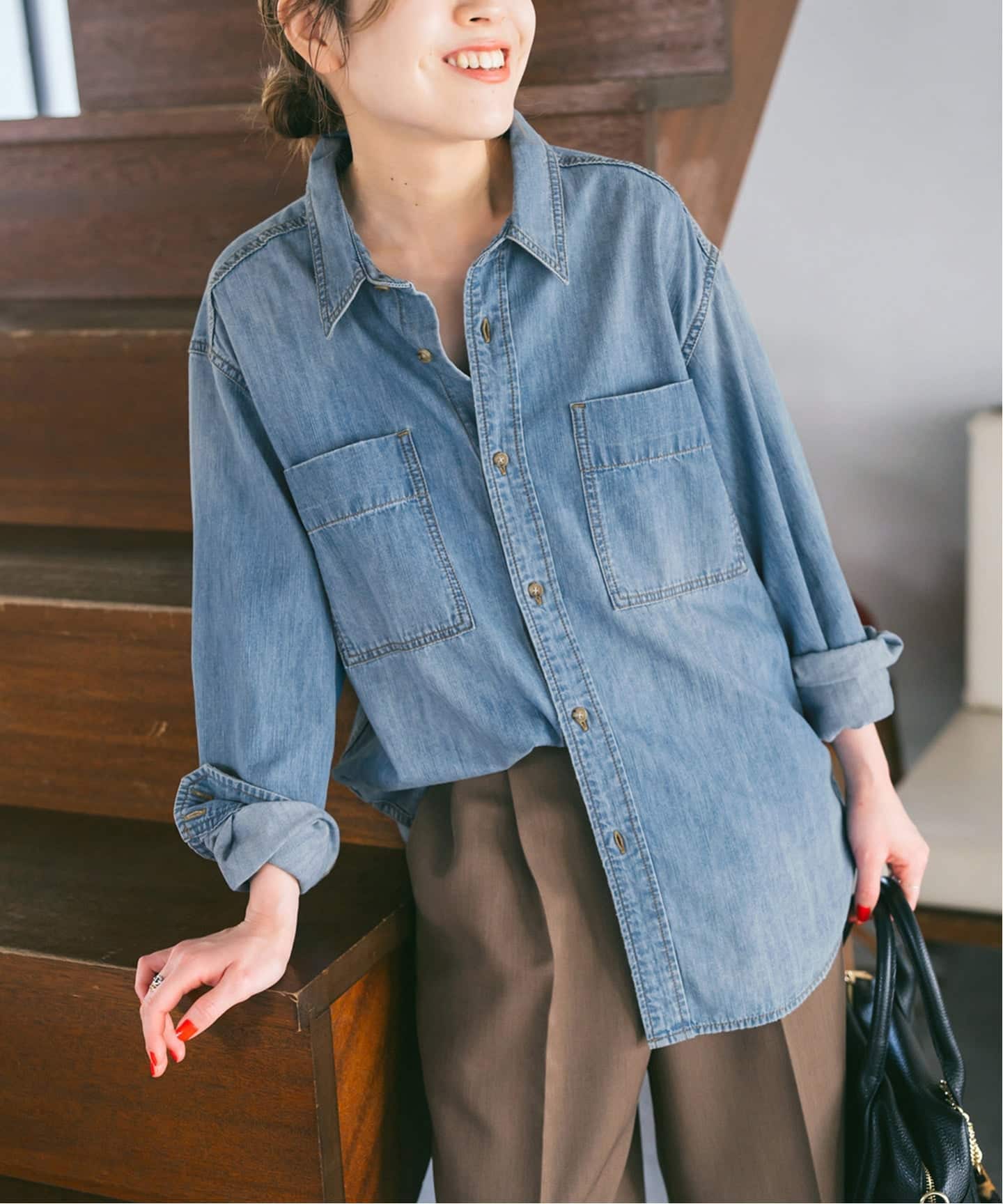 轻盎司牛仔衬衫 30