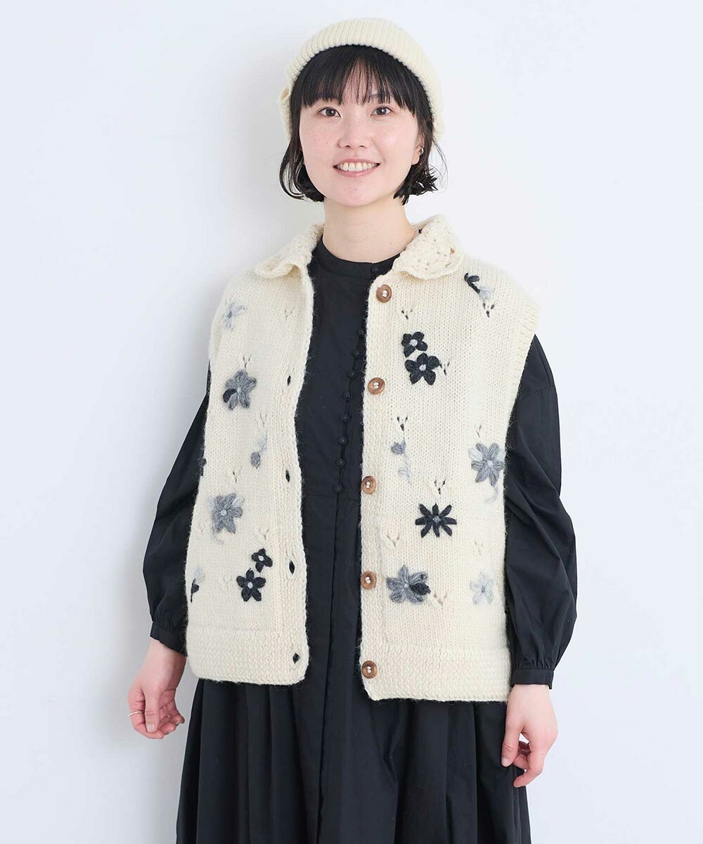 钩针领手工针织马甲 19