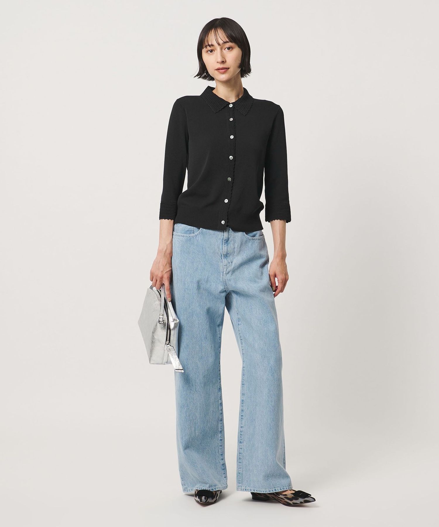 可水洗 钩针 Polo 开衫 9