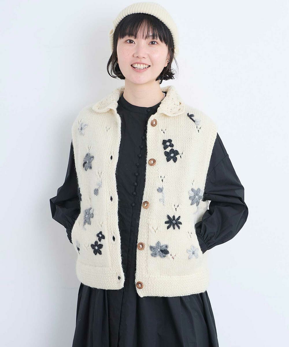 钩针领手工针织马甲 20