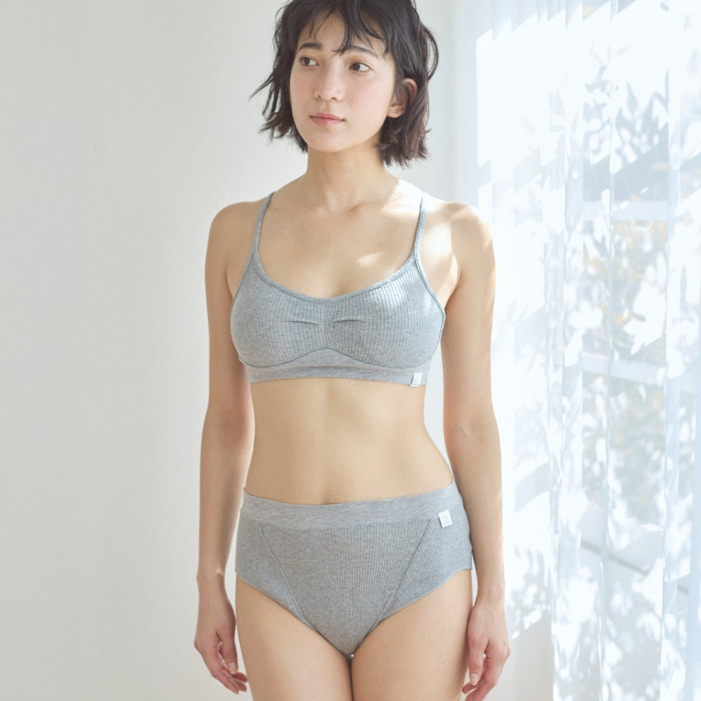 蓬松罗纹 有机棉 软支撑内衣 5
