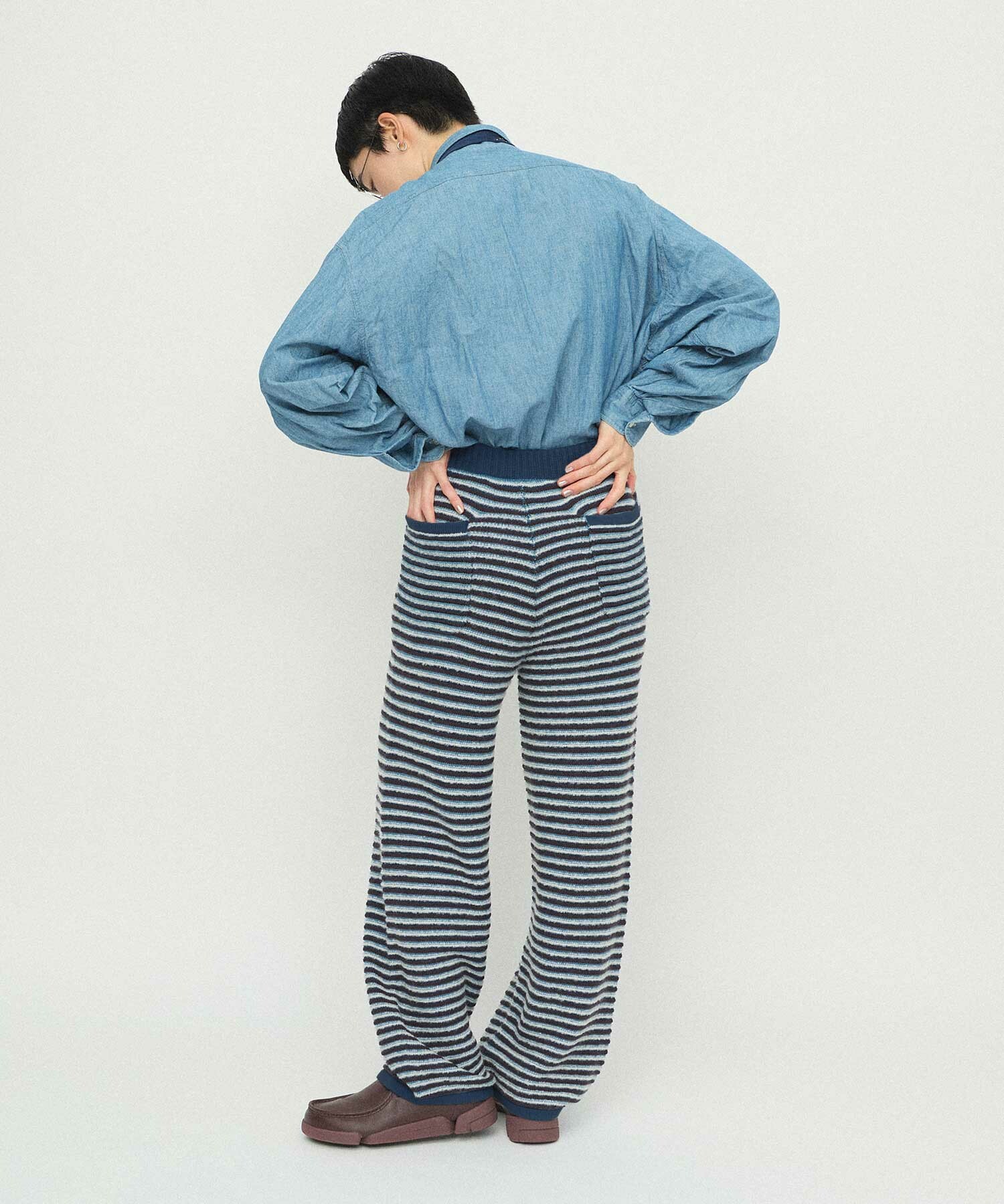 HOSO 多色条纹裤子 16