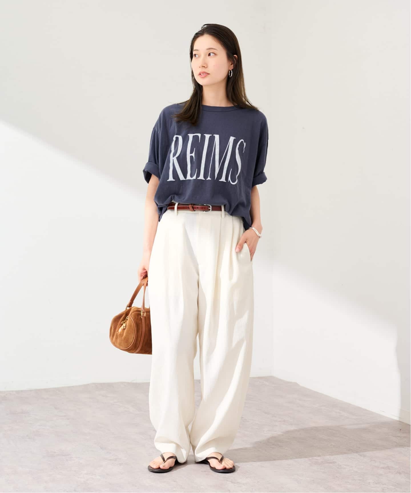聚酯纤维垂坠褶裥裤 裤子 23
