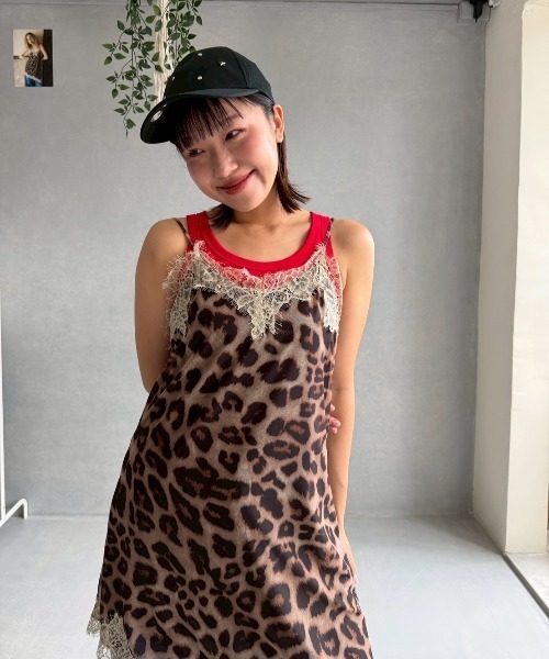 豹纹蕾丝吊带衫 85