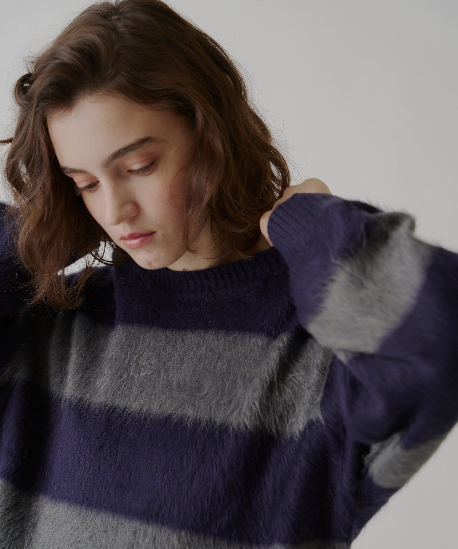 【WHIMSIC】安哥拉兔毛混纺条纹针织套头衫 29
