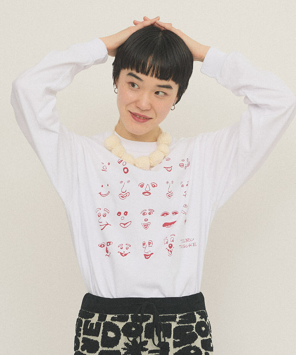 Tsuru Taisuke×WAAN NICE FACE 长袖T恤 4