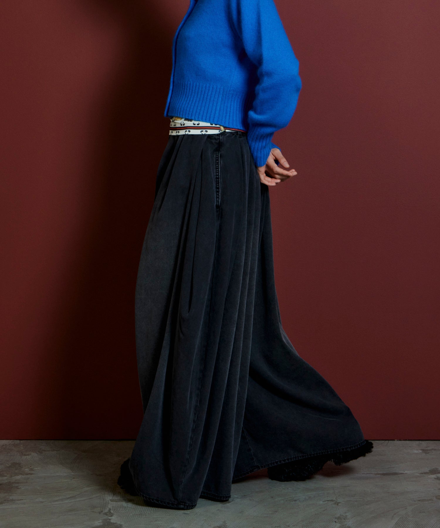 蓬松廓形牛仔阔腿裤 9