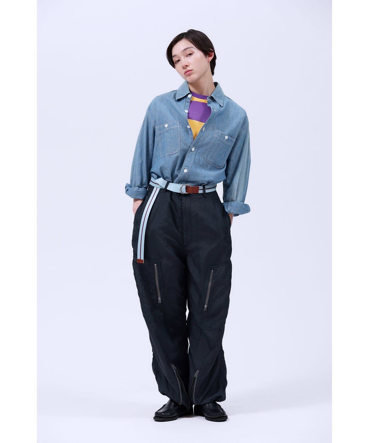 青年布 长袖牛仔衬衫 5