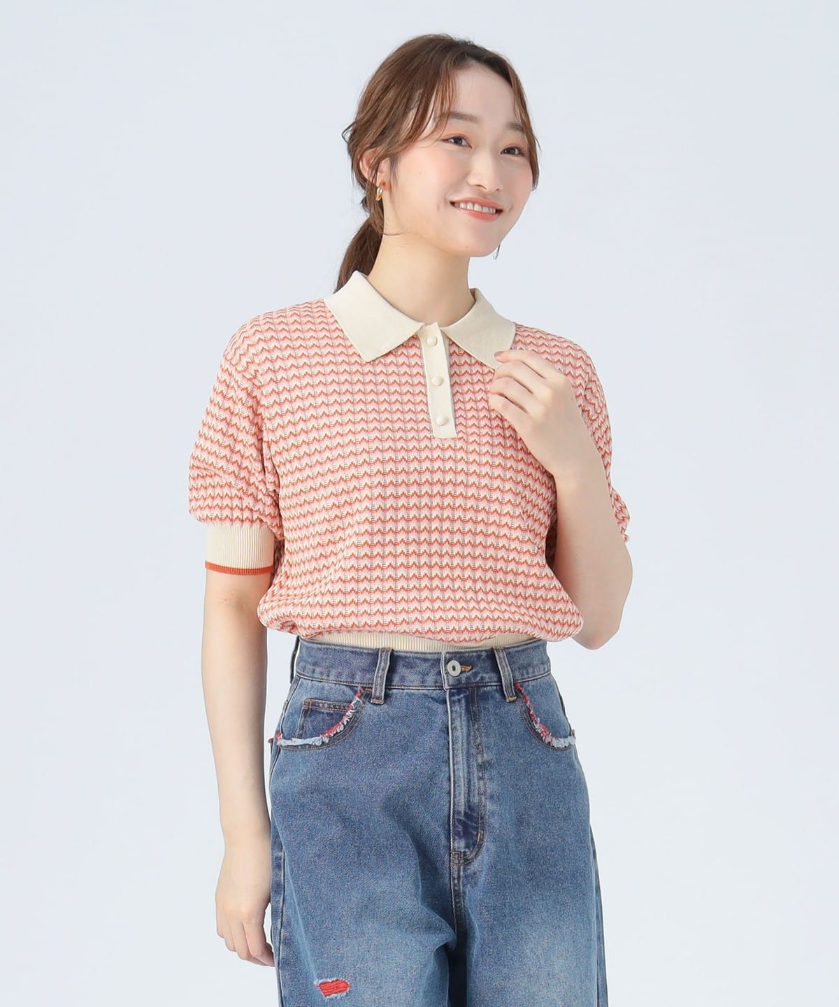 多色提花针织Polo衫 12