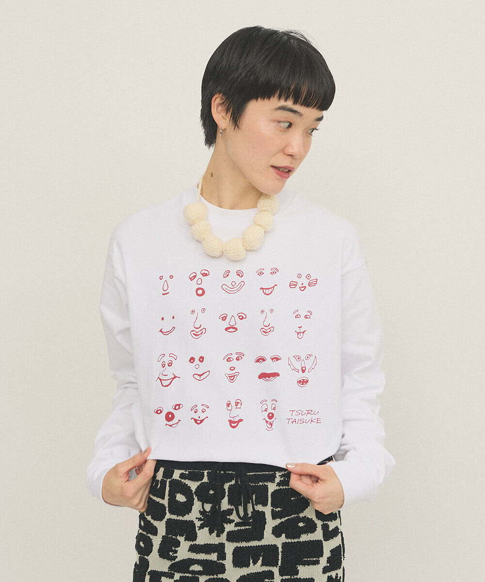 Tsuru Taisuke×WAAN NICE FACE 长袖T恤 6