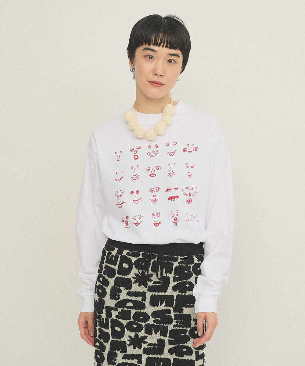 Tsuru Taisuke×WAAN NICE FACE 长袖T恤
