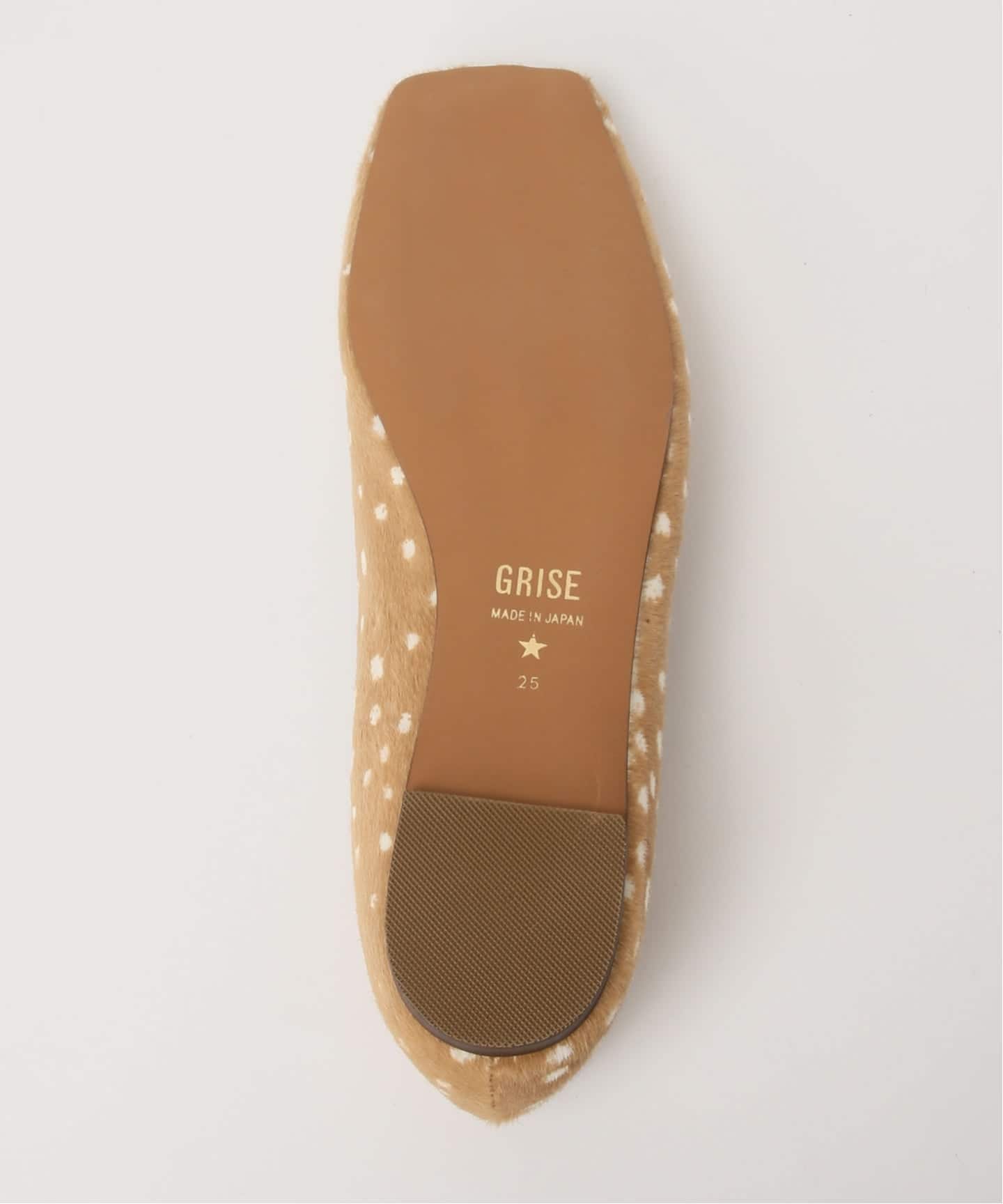 GRISE 羊皮 方头褶皱平底鞋 61