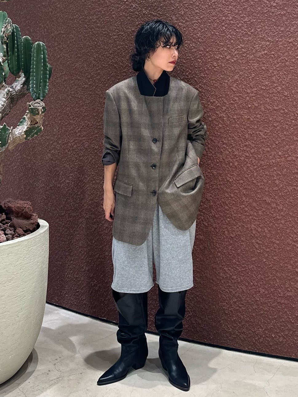 格纹夹克