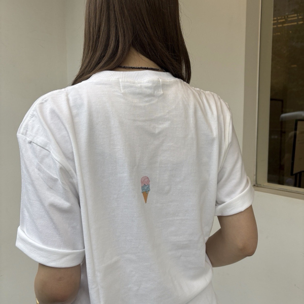 冰淇淋主题图案 Logo 短袖T恤 2