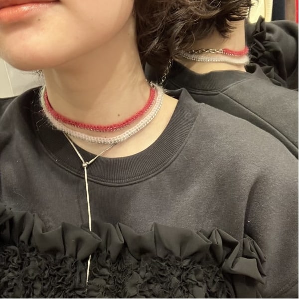 彩色针织长项链