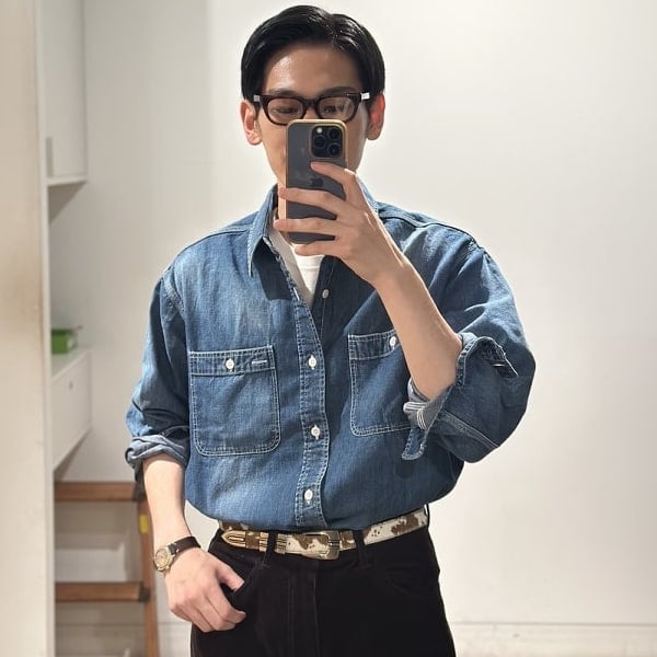 工装款 8盎司牛仔衬衫