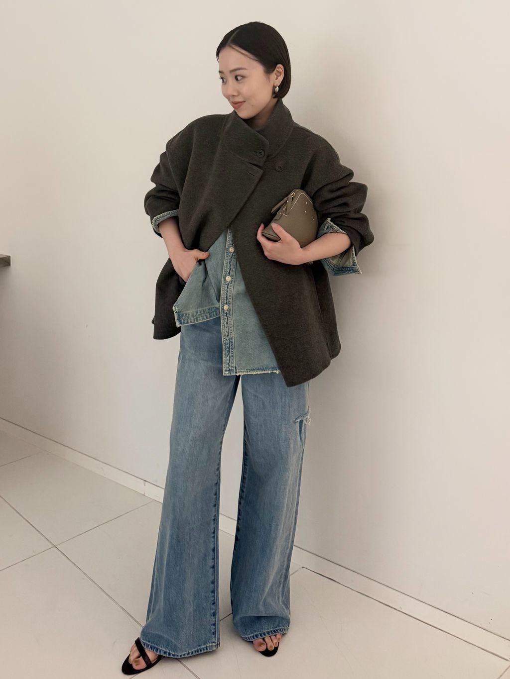 汉密尔顿羊毛 立领短款大衣 外套 2