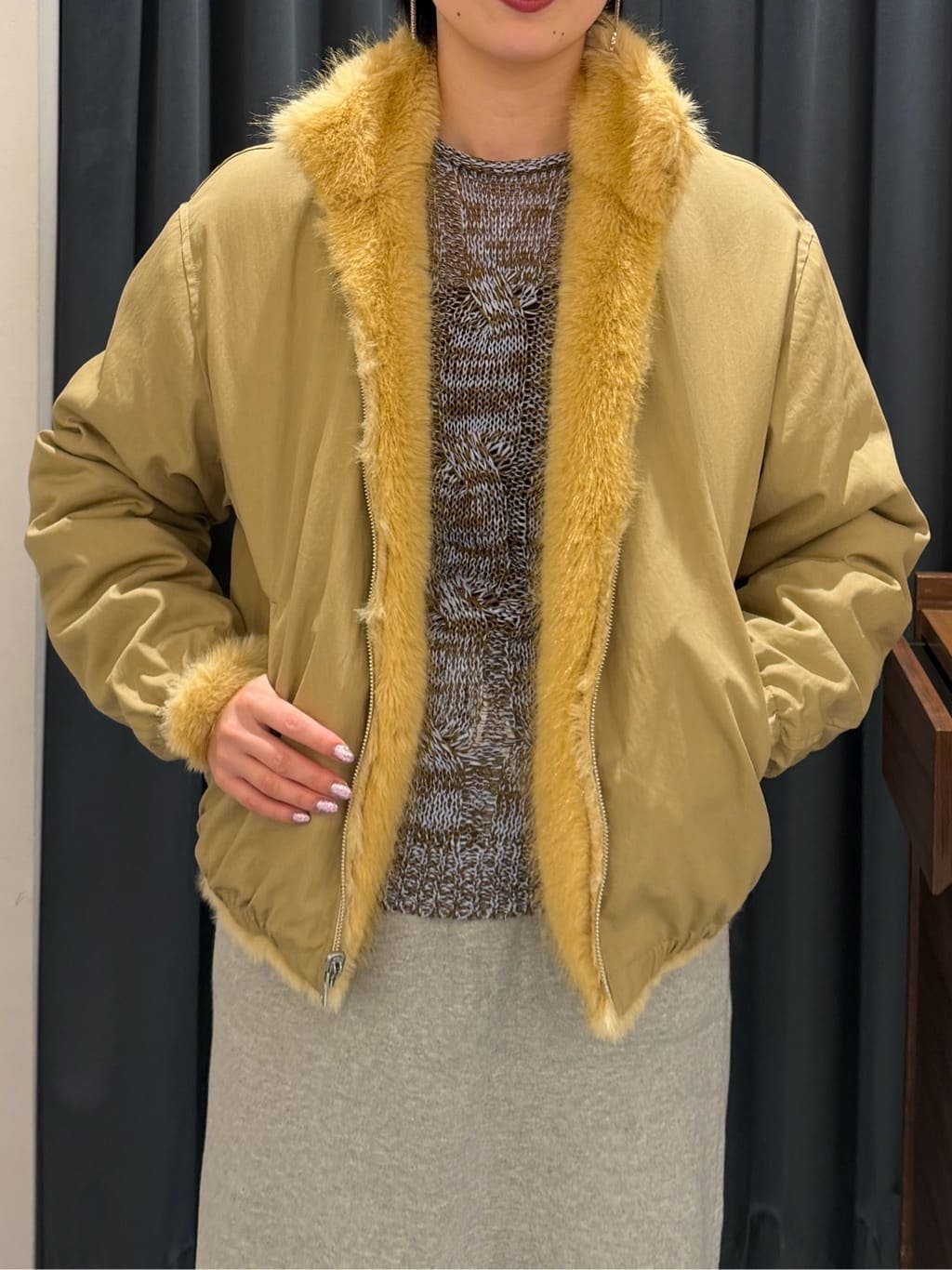 人造毛皮 双面穿 夹克外套 男女可 2