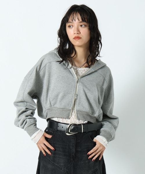 亮面短款连帽卫衣 5